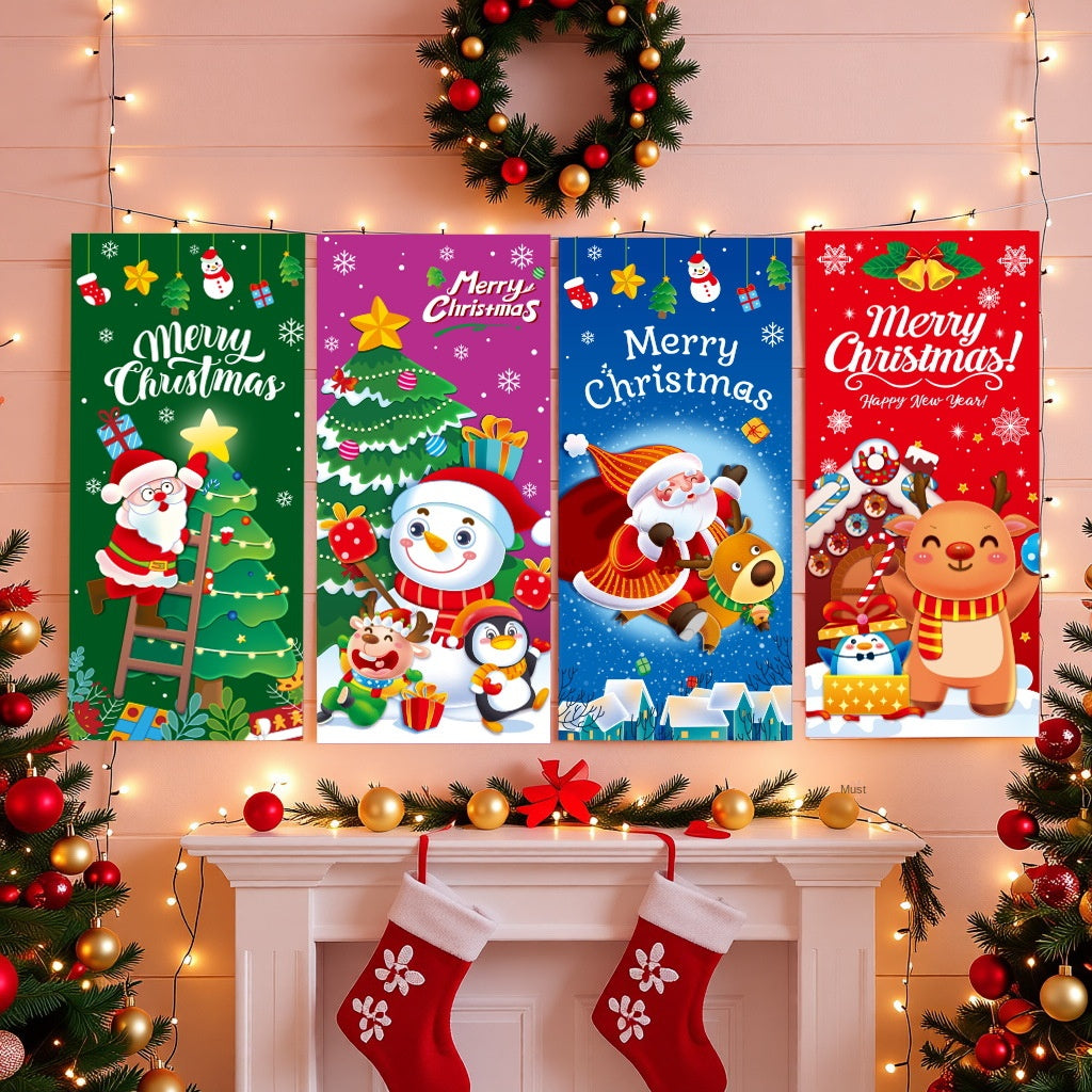Christmas Red Banner — Cheerful Holiday Wall Display