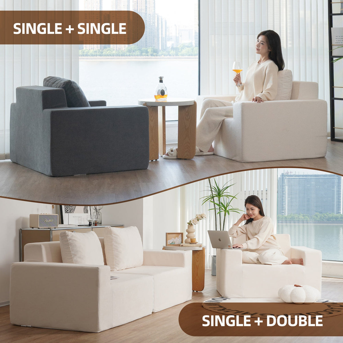 Foam Sofa Couch: Compressed Box Lounge Seat