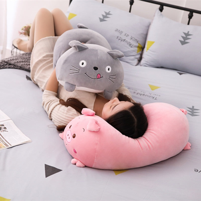 Animal Plush Pillow Cushion for Cozy Cuddles & Decor