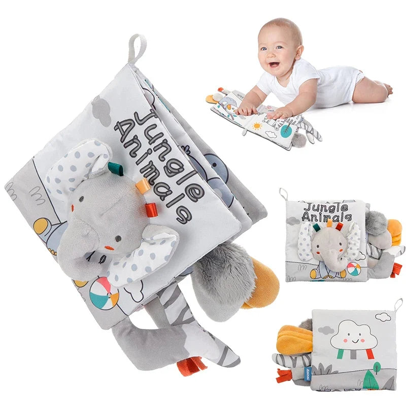 Soft Baby Cloth Book for High-Contrast Sensory Play