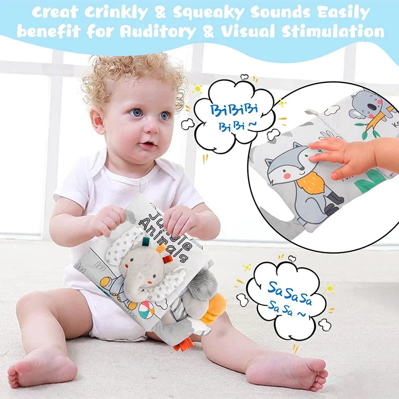 Soft Baby Cloth Book for High-Contrast Sensory Play