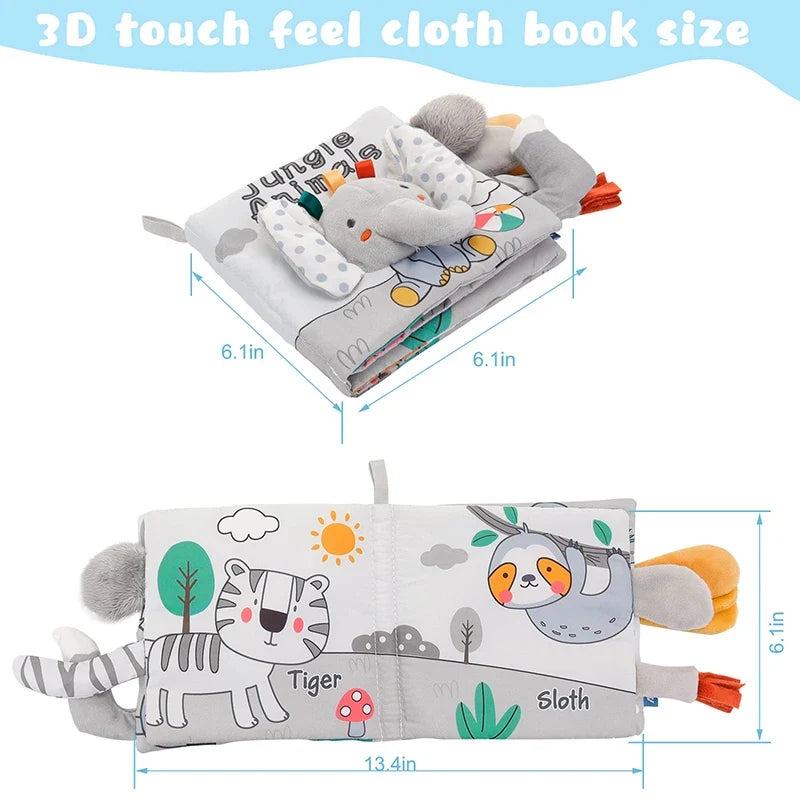 Soft Baby Cloth Book for High-Contrast Sensory Play
