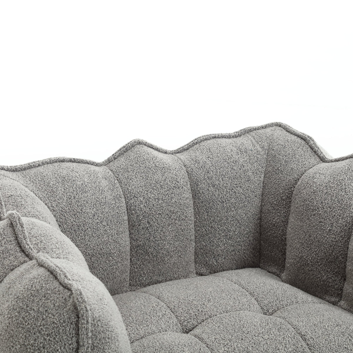 Foam Chip Bean Bag Chair with Footstool for Living Room
