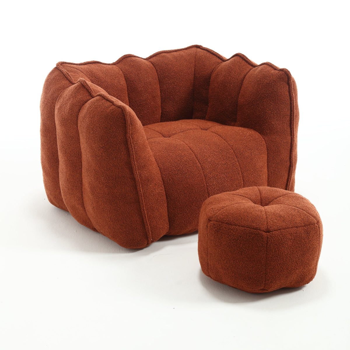 Bean Bag Chair with Footstool for Cozy Living Rooms
