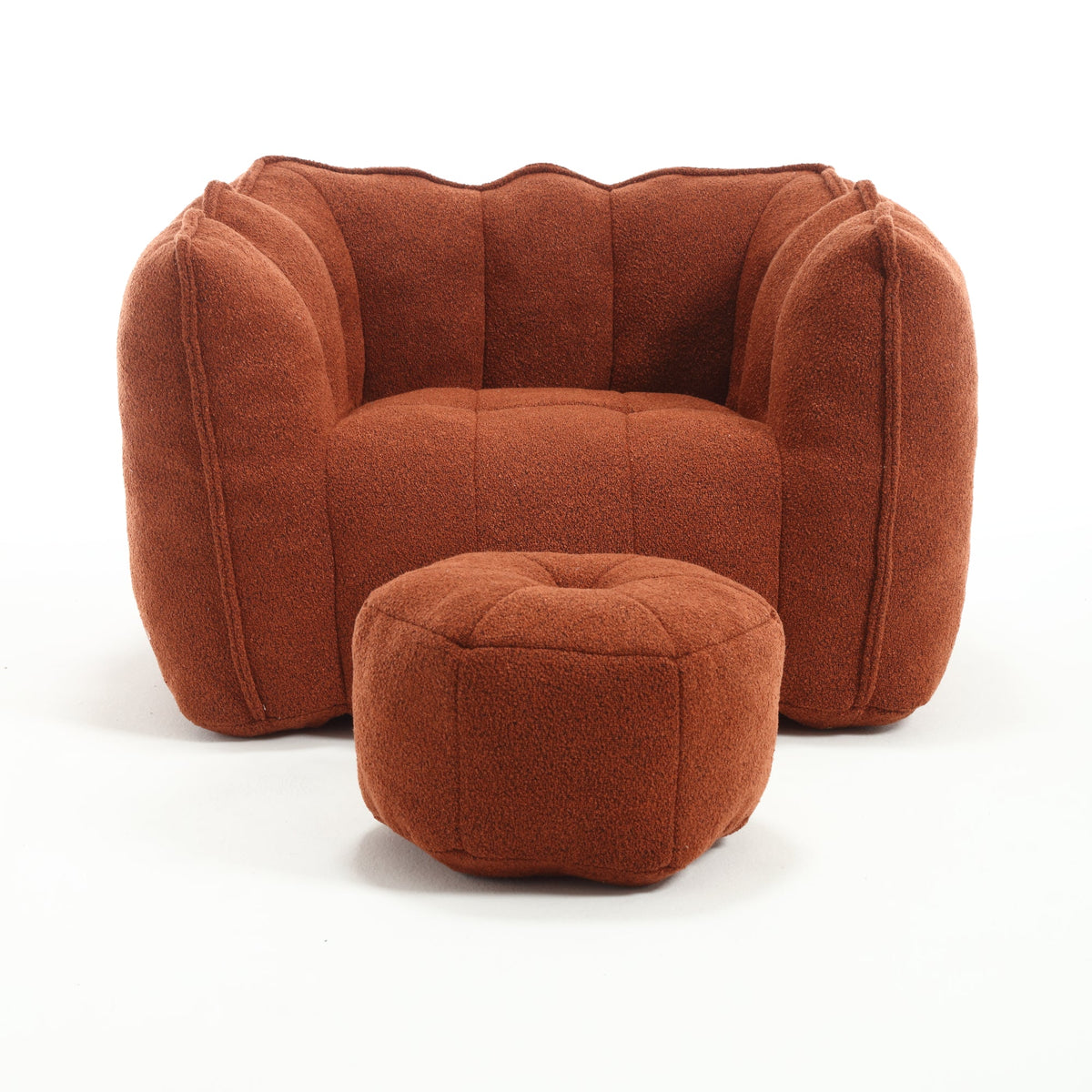 Bean Bag Chair with Footstool for Cozy Living Rooms