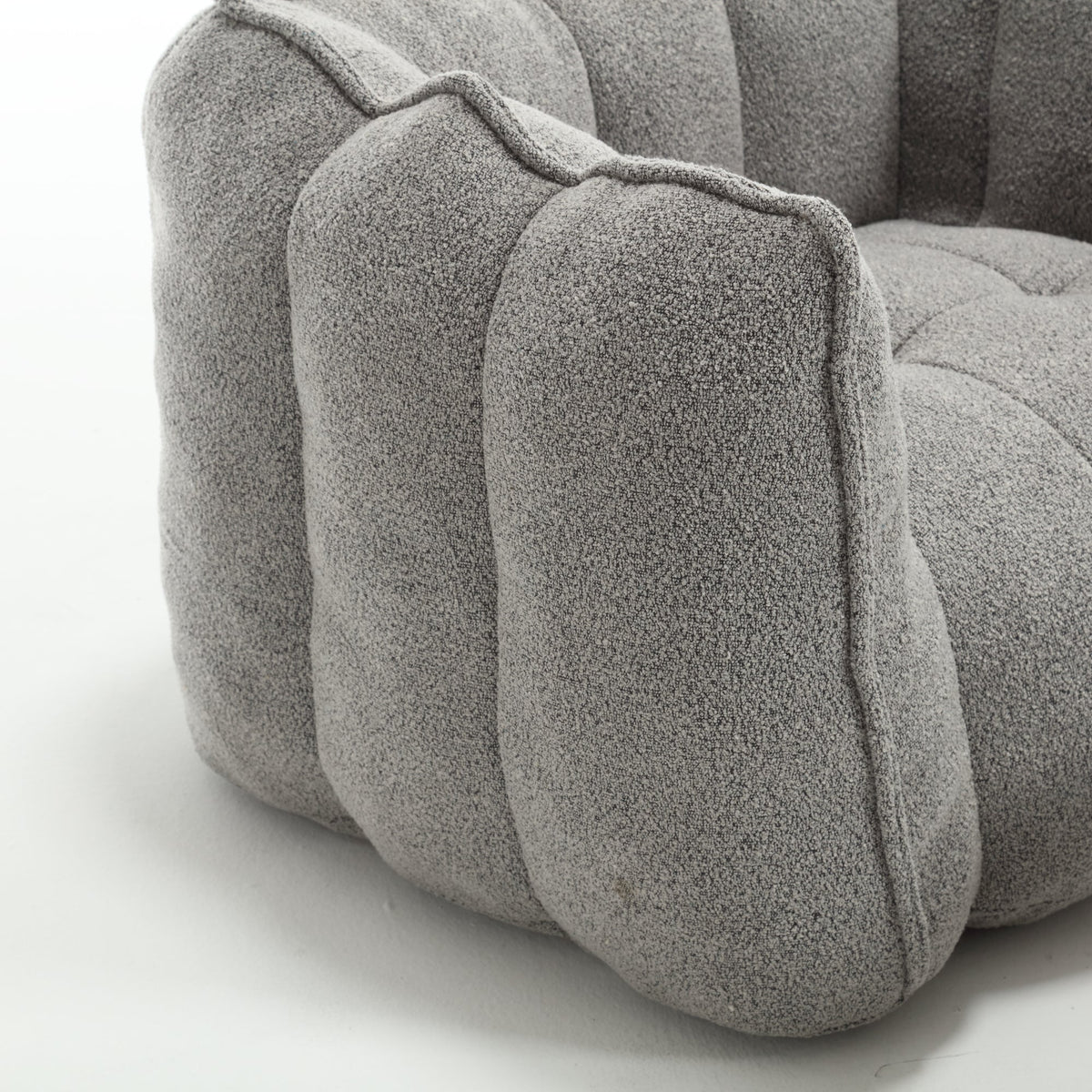 Foam Chip Bean Bag Chair with Footstool for Living Room