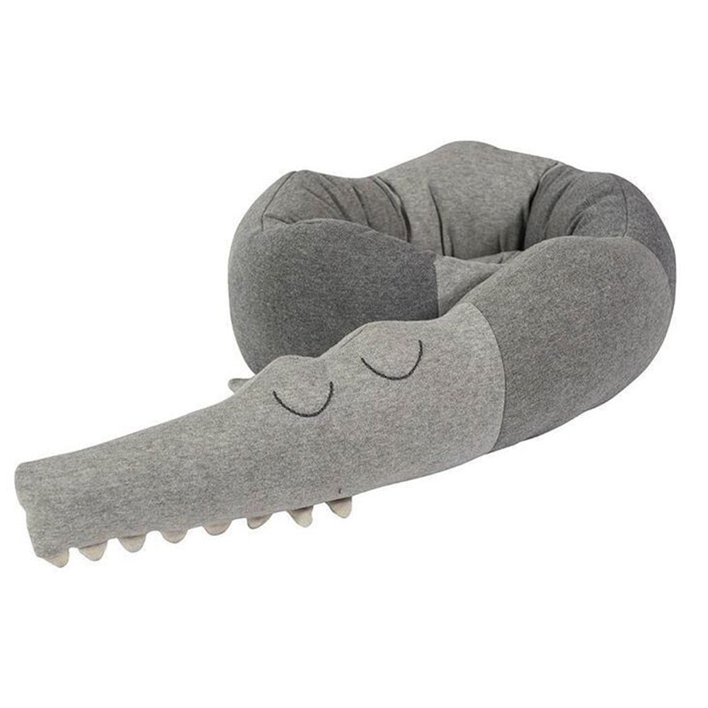 Crocodile Plush Pillow for Cozy Nursery Bed Decor