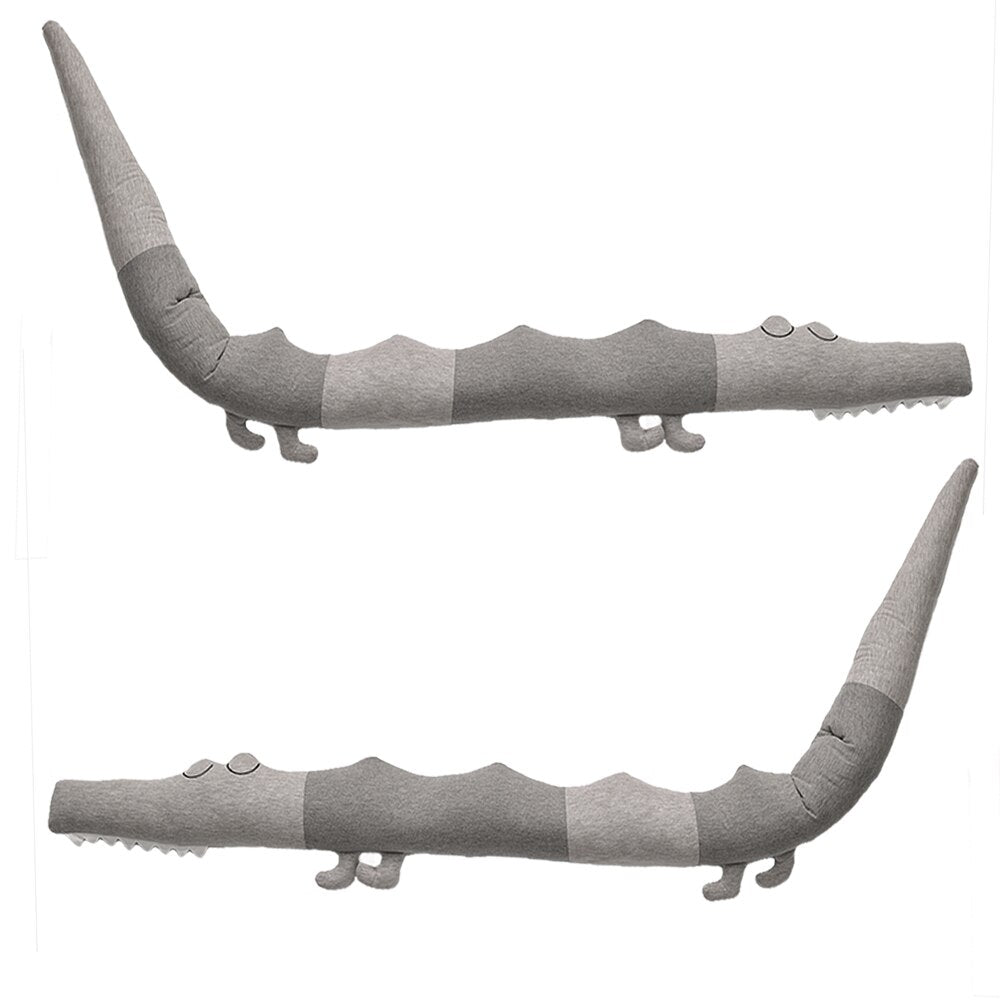Crocodile Plush Pillow for Cozy Nursery Bed Decor