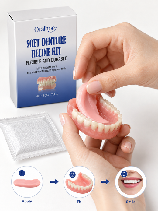 Soft Denture Reline Kit — Perfect Fit at Home, No Dentist