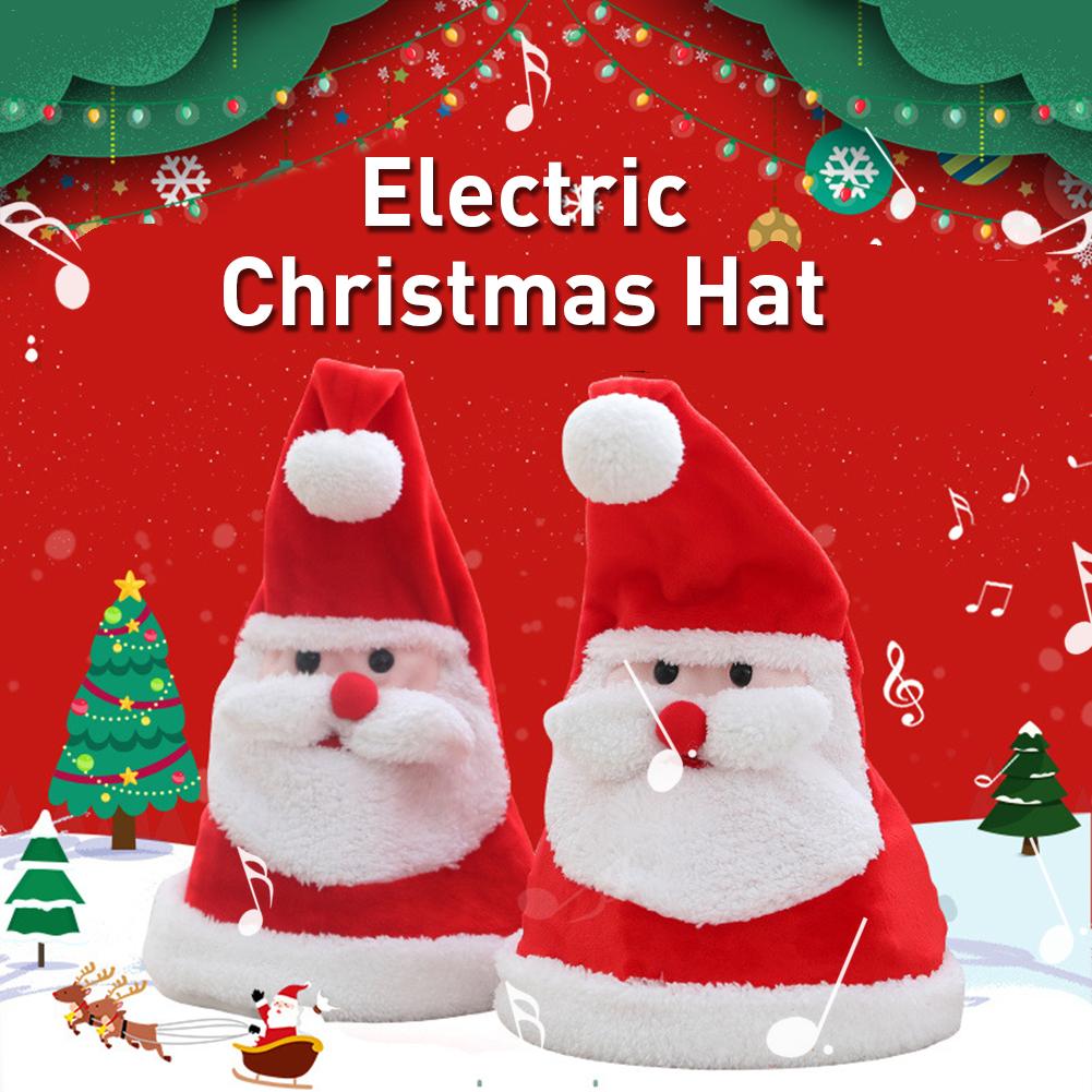 Light-Up Santa Hat Plush Toy for Playful Christmas Fun