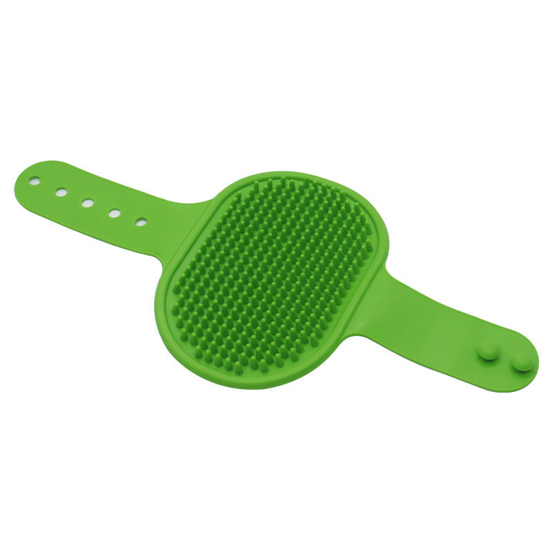 Silicone Pet Grooming Brush for Gentle Bath & Massage