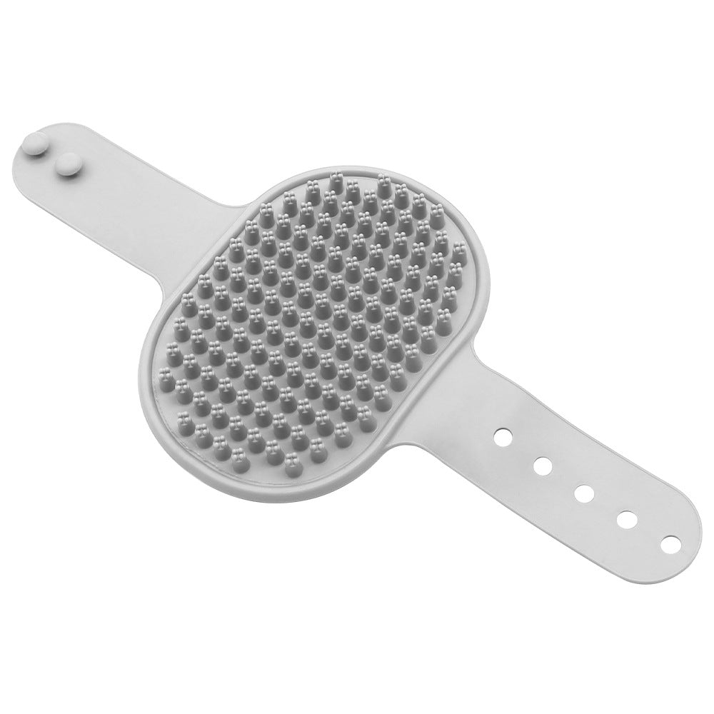 Silicone Pet Grooming Brush for Gentle Bath & Massage