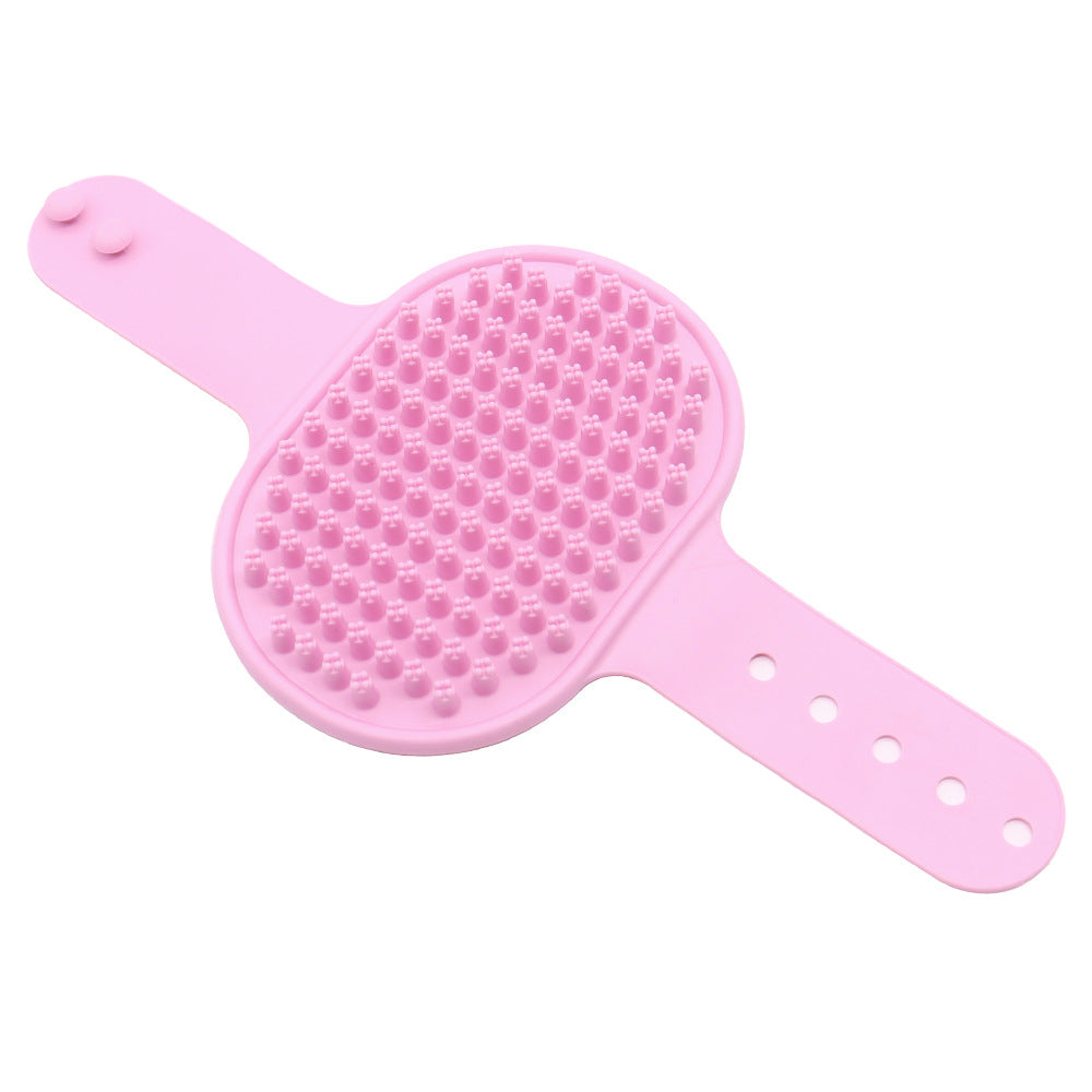 Silicone Pet Grooming Brush for Gentle Bath & Massage