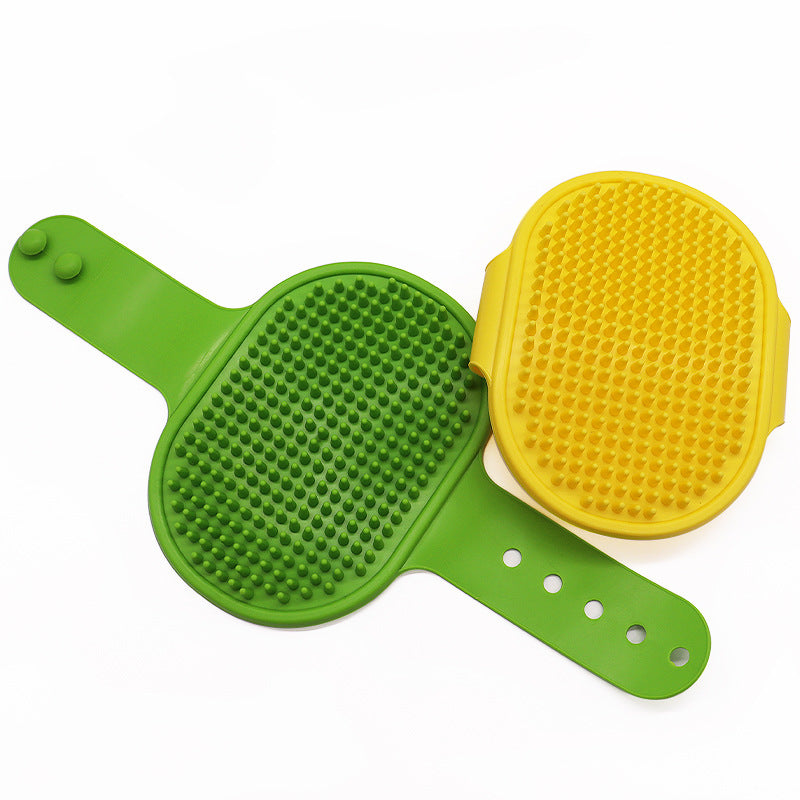 Silicone Pet Grooming Brush for Gentle Bath & Massage
