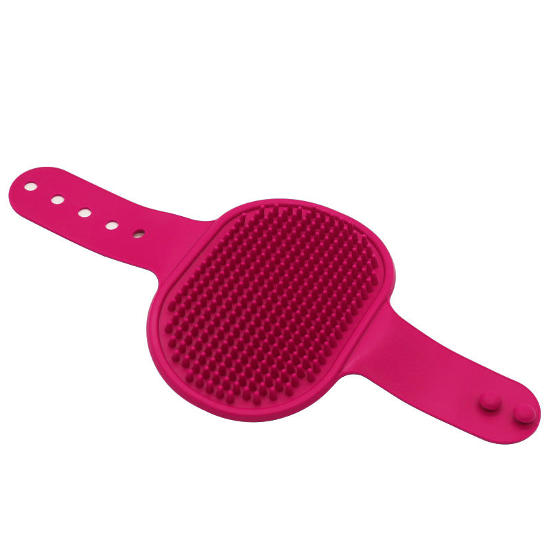Silicone Pet Grooming Brush for Gentle Bath & Massage