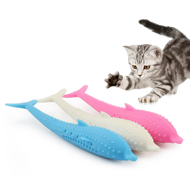 Silicone Cat Toy for Chewing, Dental Play & Boredom