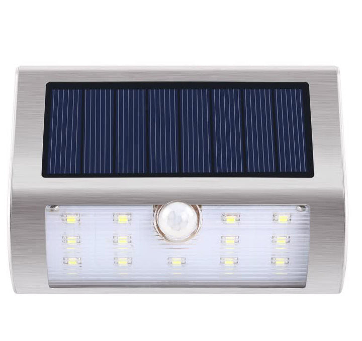 Solar Wall Light with Motion Sensor, Stainless Steel