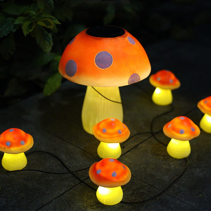 Solar Mushroom Path Lights for Whimsical Garden Decor