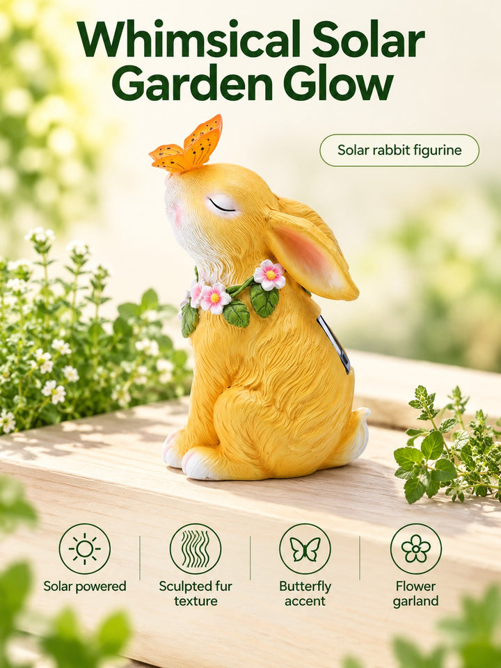 Solar Rabbit Garden Light: Whimsical Outdoor Decor