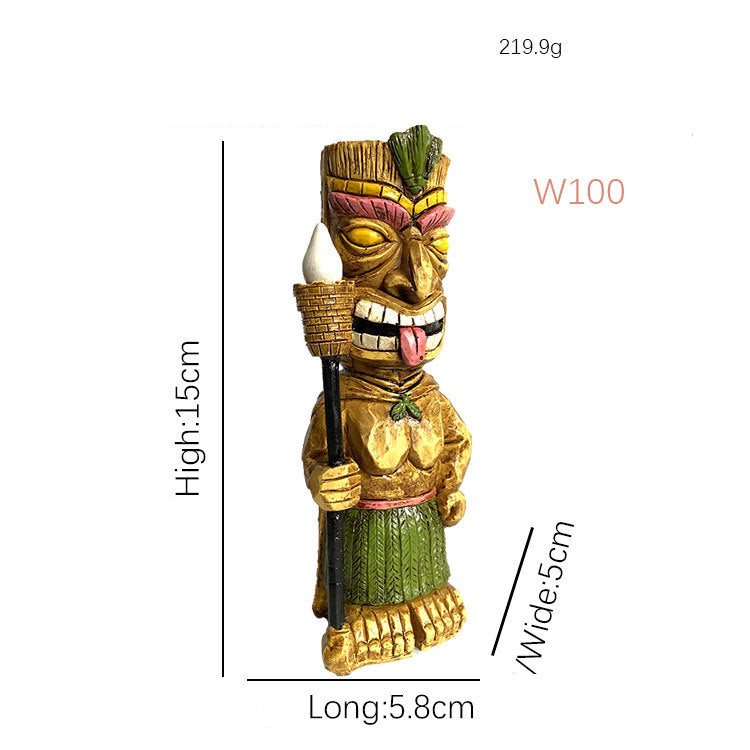 Solar Tribal Totem Lamp for Outdoor Garden Ambiance