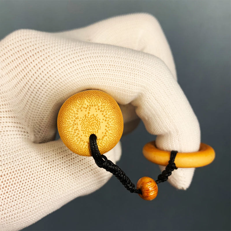 Bamboo Handle Accessory Set with Polished Natural Grain