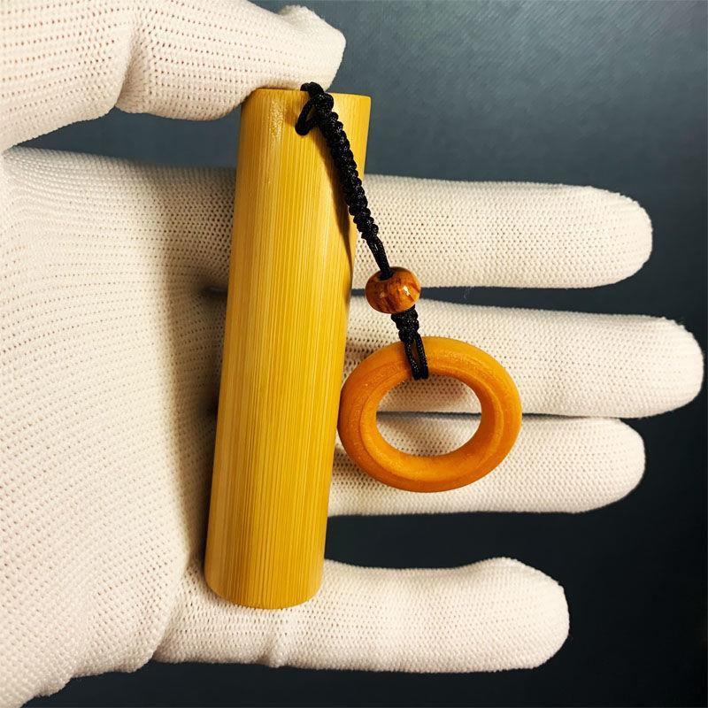 Bamboo Handle Accessory Set with Polished Natural Grain
