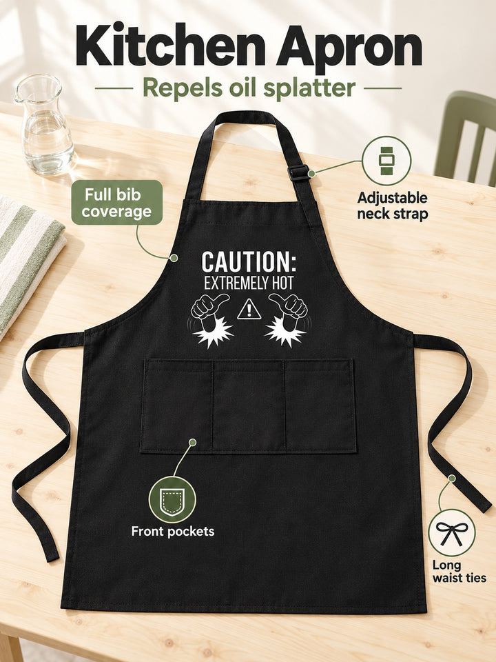 Water-Resistant Kitchen Apron That Repels Oil Splatter