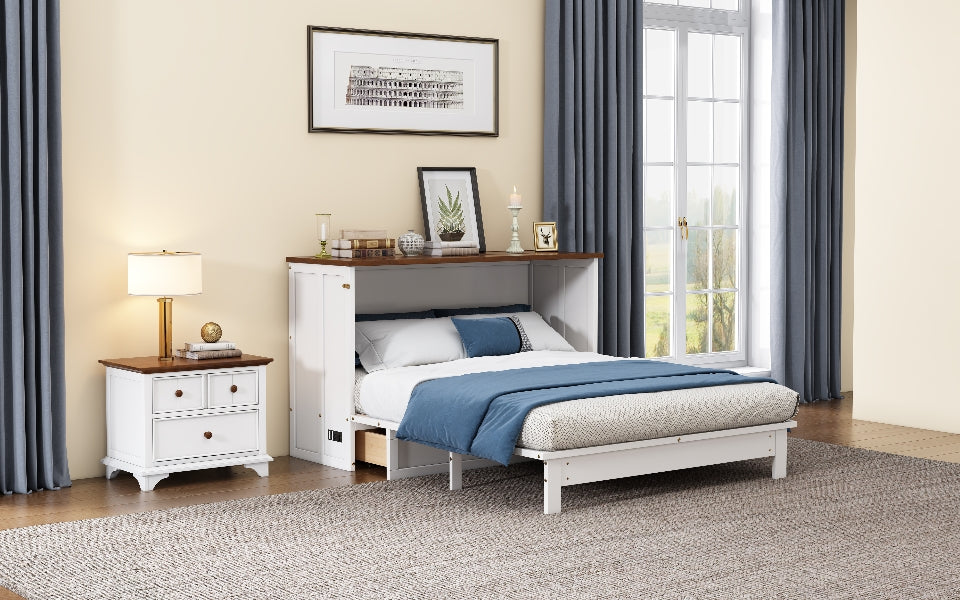 Queen Murphy Bed Chest for Small Rooms & Offices