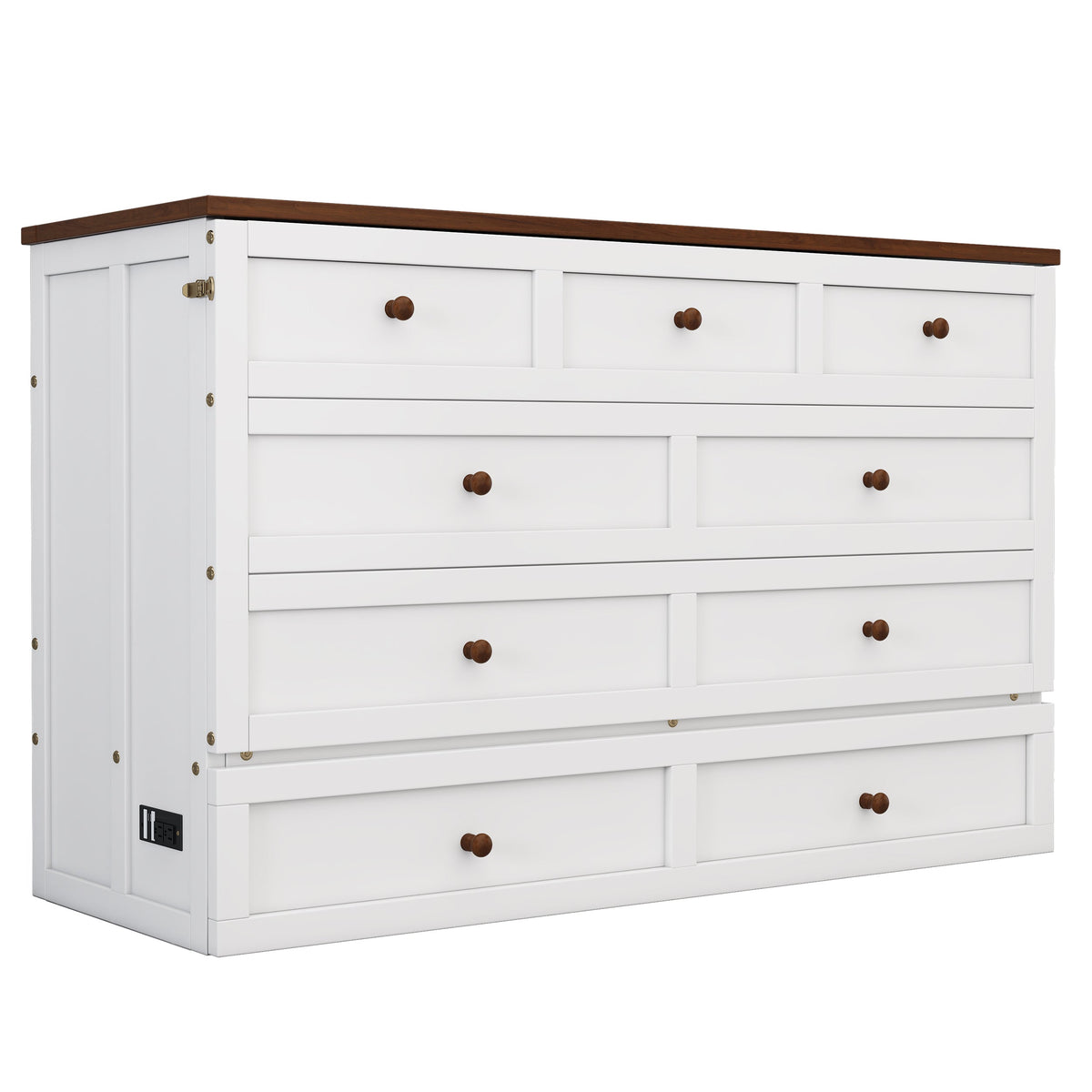 Queen Murphy Bed Chest for Small Rooms & Offices