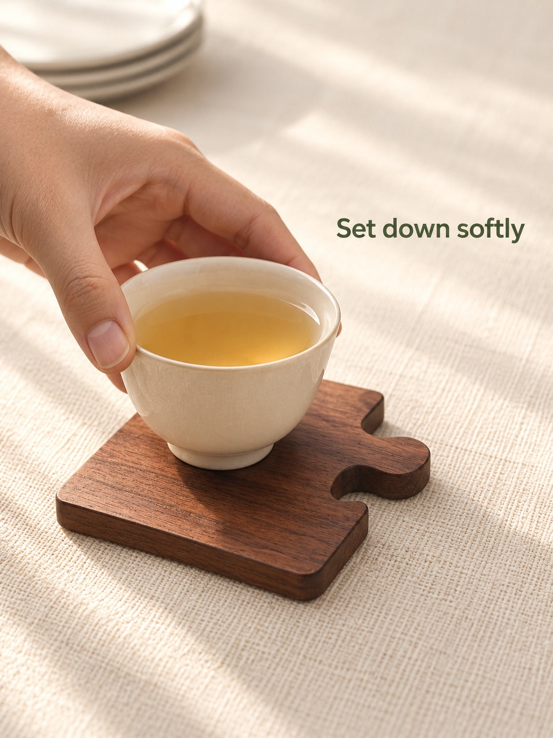 Solid Walnut Puzzle Coasters That Protect Your Tea Table