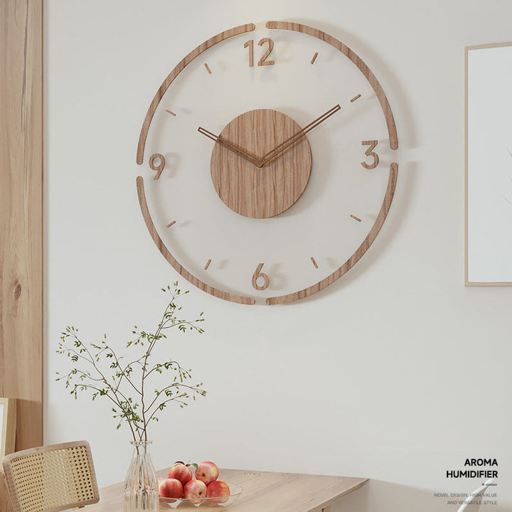 Silent Wood Wall Clock for Modern, Calm Home Interiors