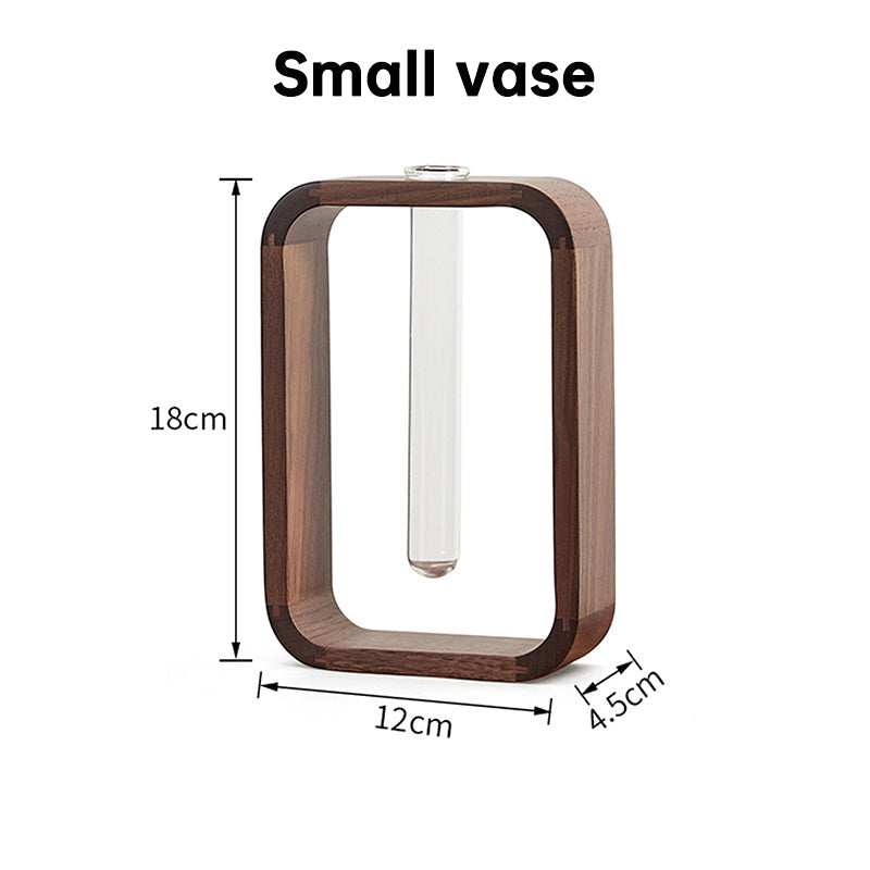 Black Walnut Tabletop Vase for Minimalist Displays