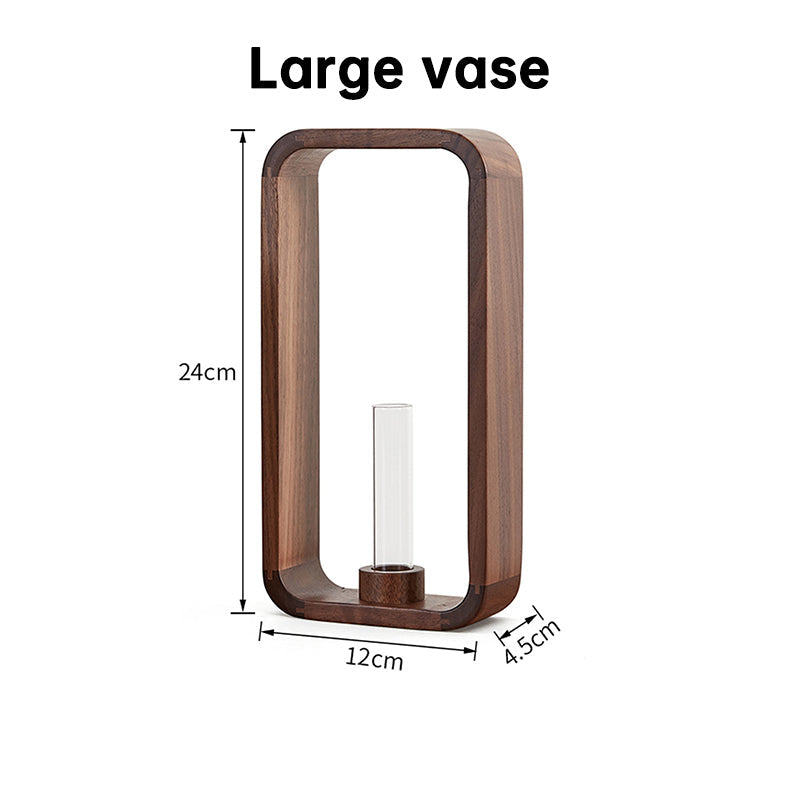 Black Walnut Tabletop Vase for Minimalist Displays