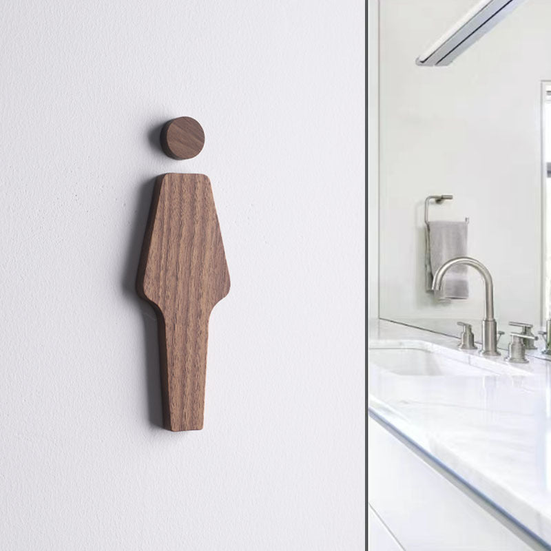 Solid Wood Toilet Signs for Stylish Bathroom Doors