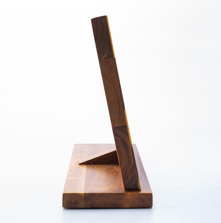 Solid Wood Magnetic Knife Holder for Countertop Storage
