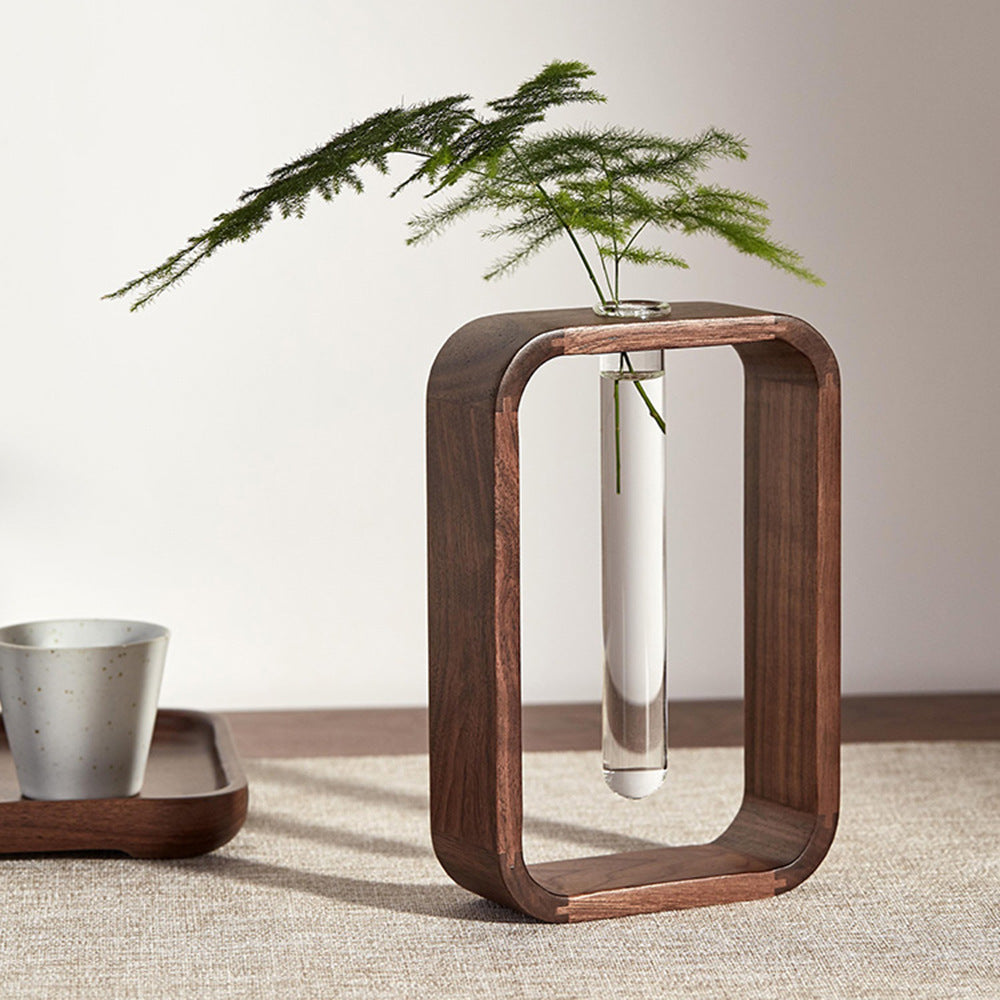 Walnut Hydroponic Planter for Small-Space Greenery