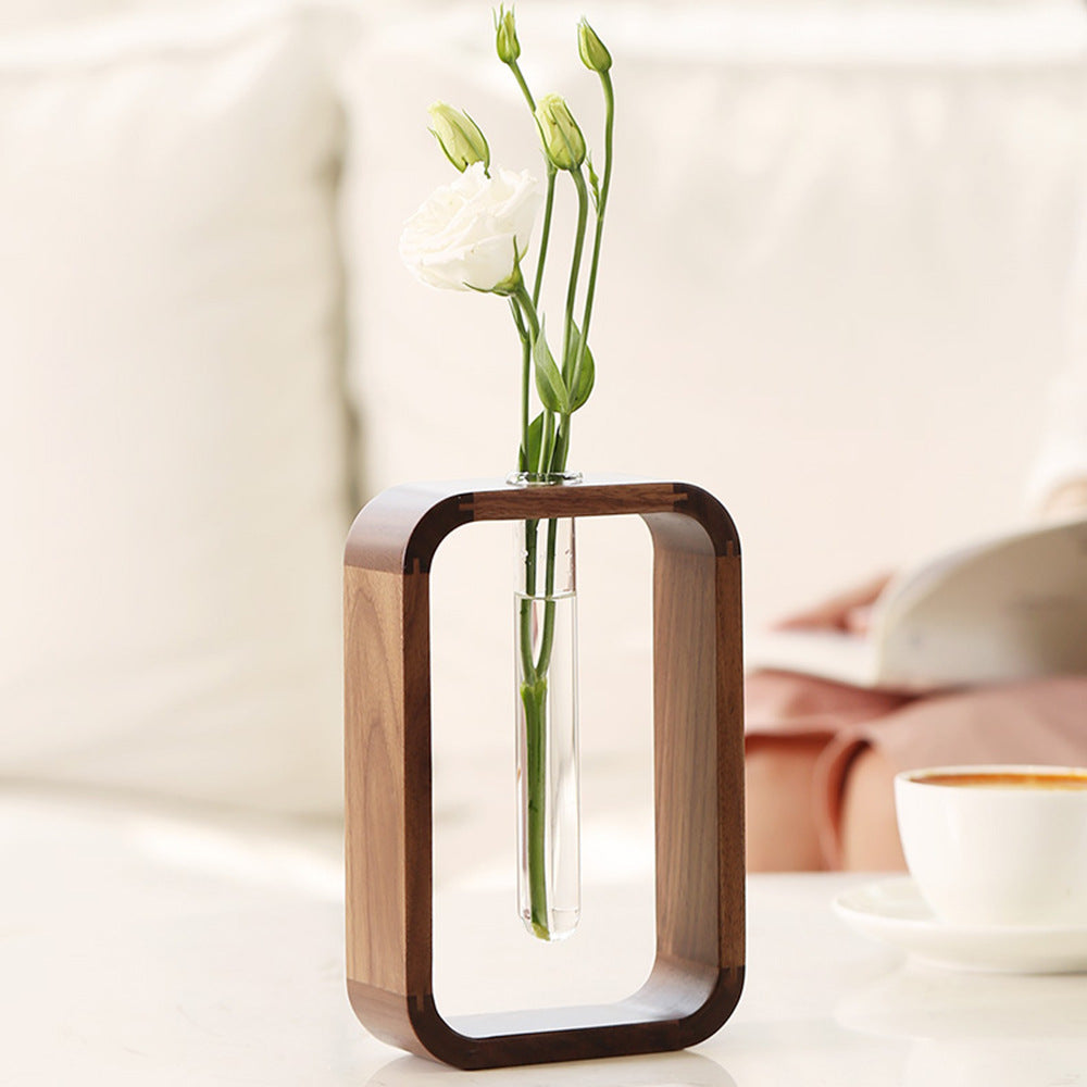 Walnut Hydroponic Planter for Small-Space Greenery