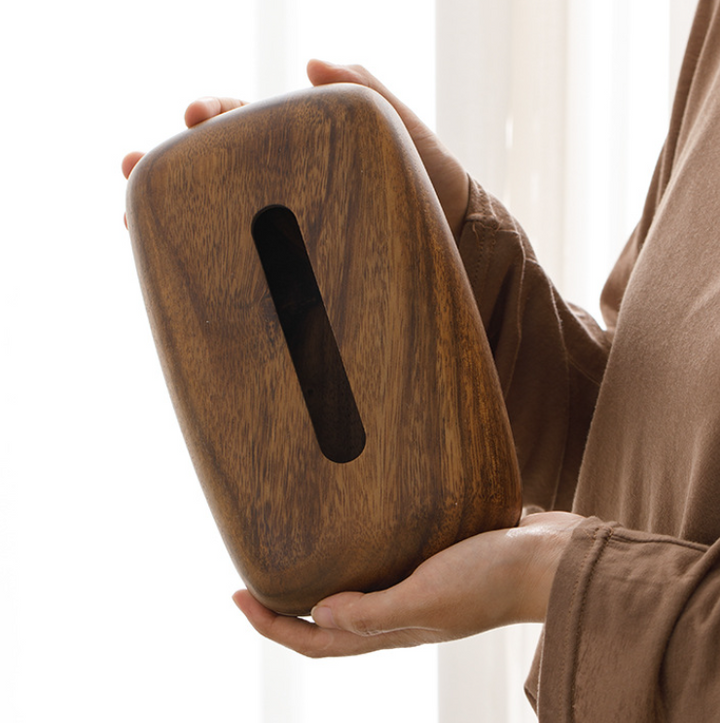 Wooden Tissue Box Cover for Refined Tabletop Style