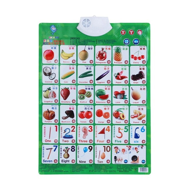 Interactive English Alphabet Wall Chart Learning Toy