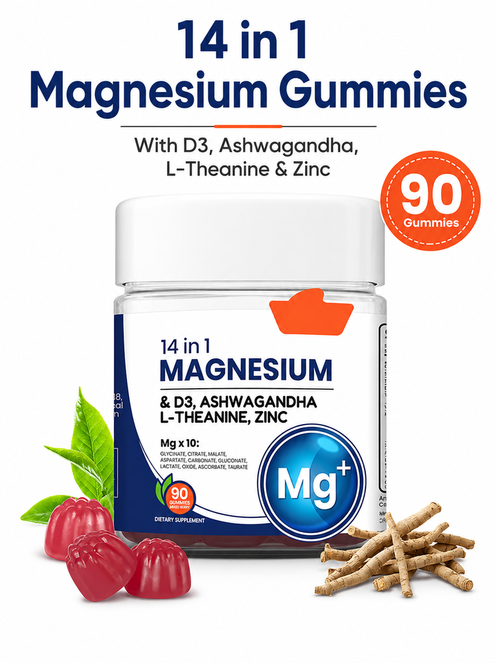 14-in-1 Magnesium Soft Candy — Ashwagandha & D3 for Calm & Sleep
