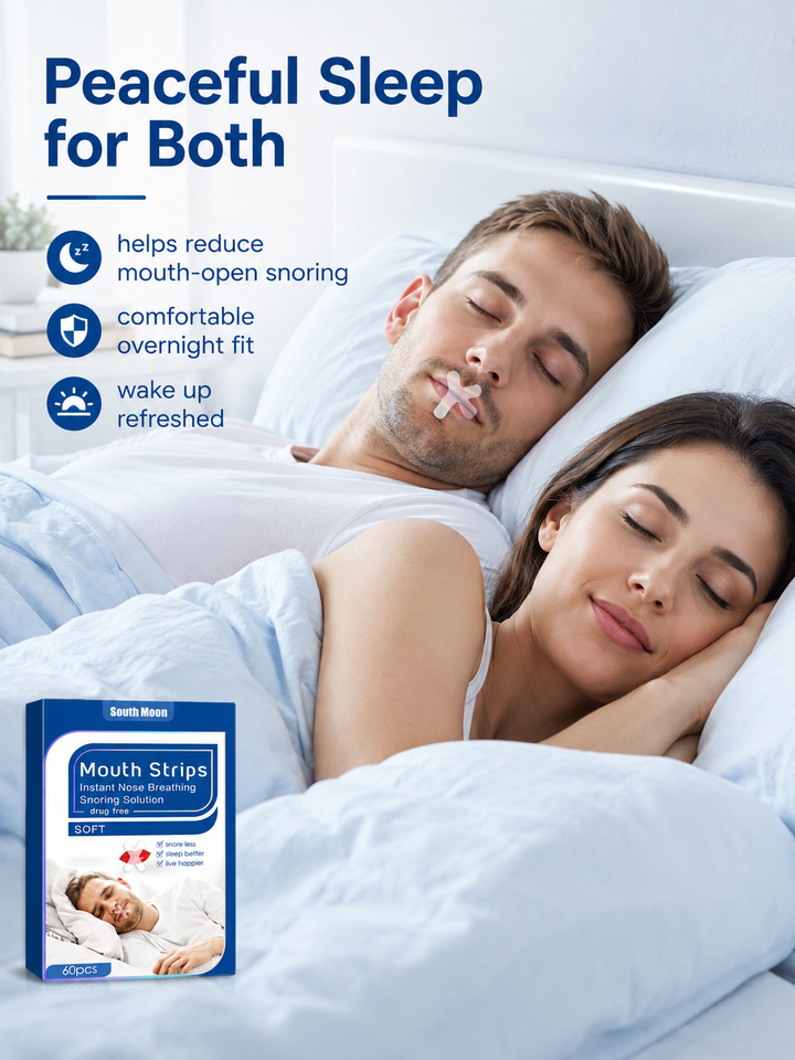 South Moon Anti-Snoring Mouth Strips — 60pcs Drug-Free