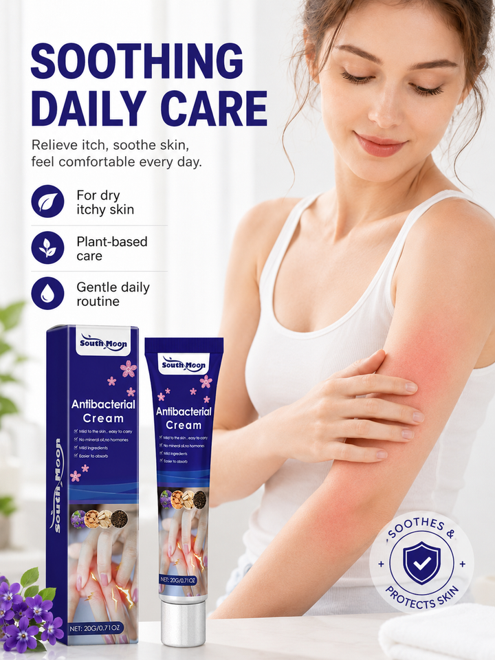 Antibacterial Cream for Dry Itchy Skin – Soothing Redness Relief