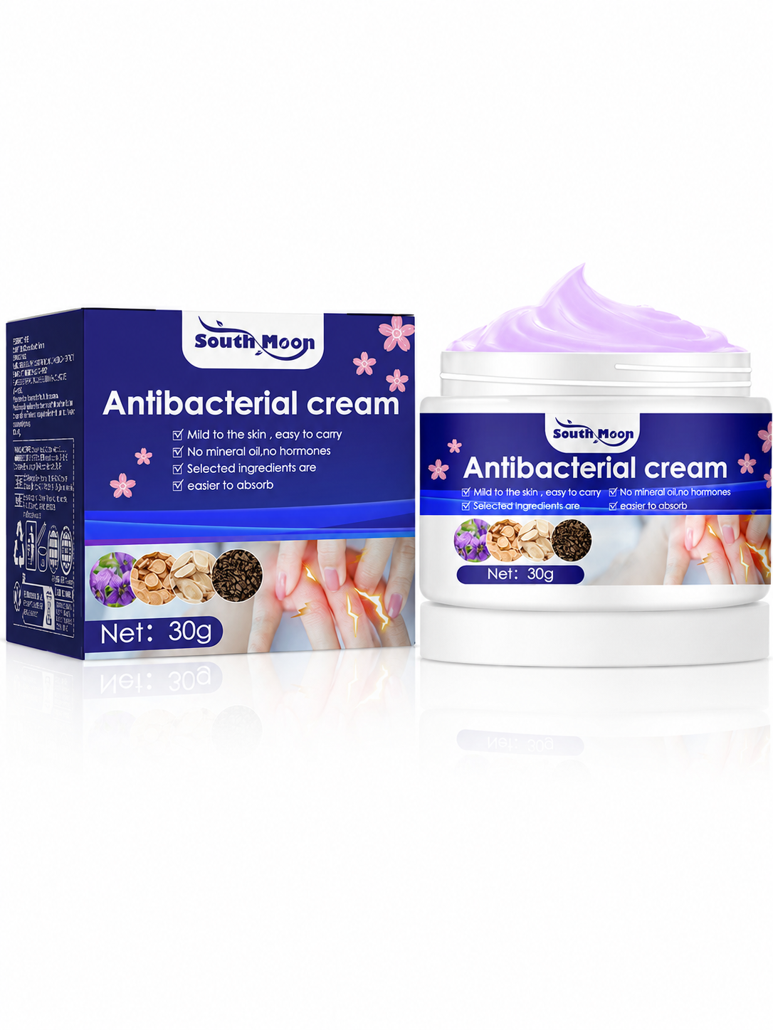 South Moon Antibacterial Cream – Soothing Itch Relief 30g