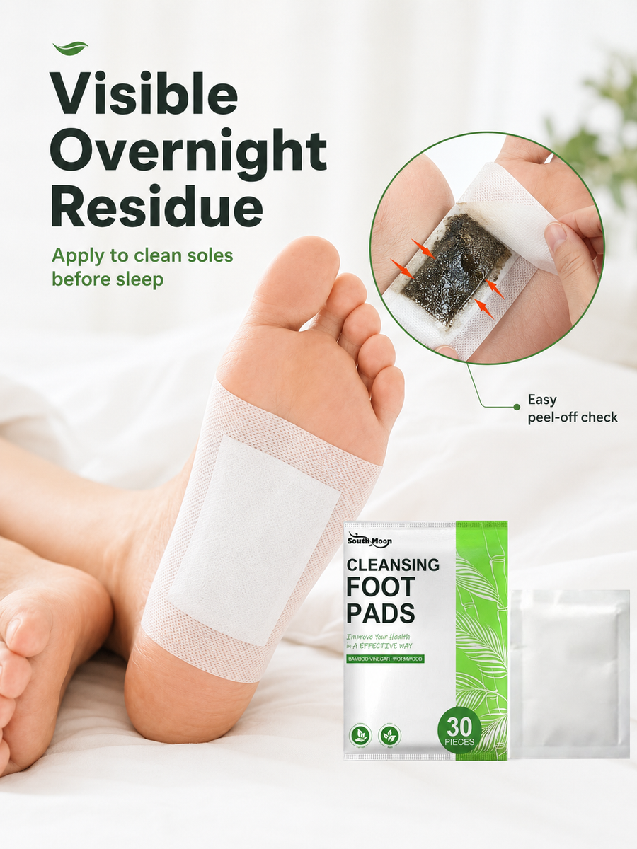 Detox Foot Patches — Bamboo Vinegar & Wormwood, 30 Nights