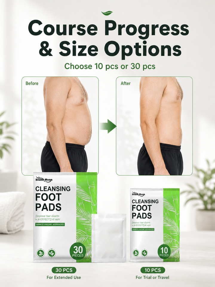 Detox Foot Patches — Bamboo Vinegar & Wormwood, 30 Nights