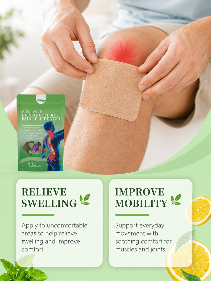 Herbal Comfrey Body Care Patch — Natural Knee & Wrist Pain Relief