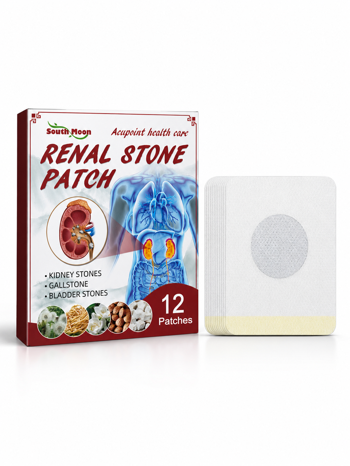 Herbal Kidney Stone Relief Patch — 12 Breathable Acupoint Patches