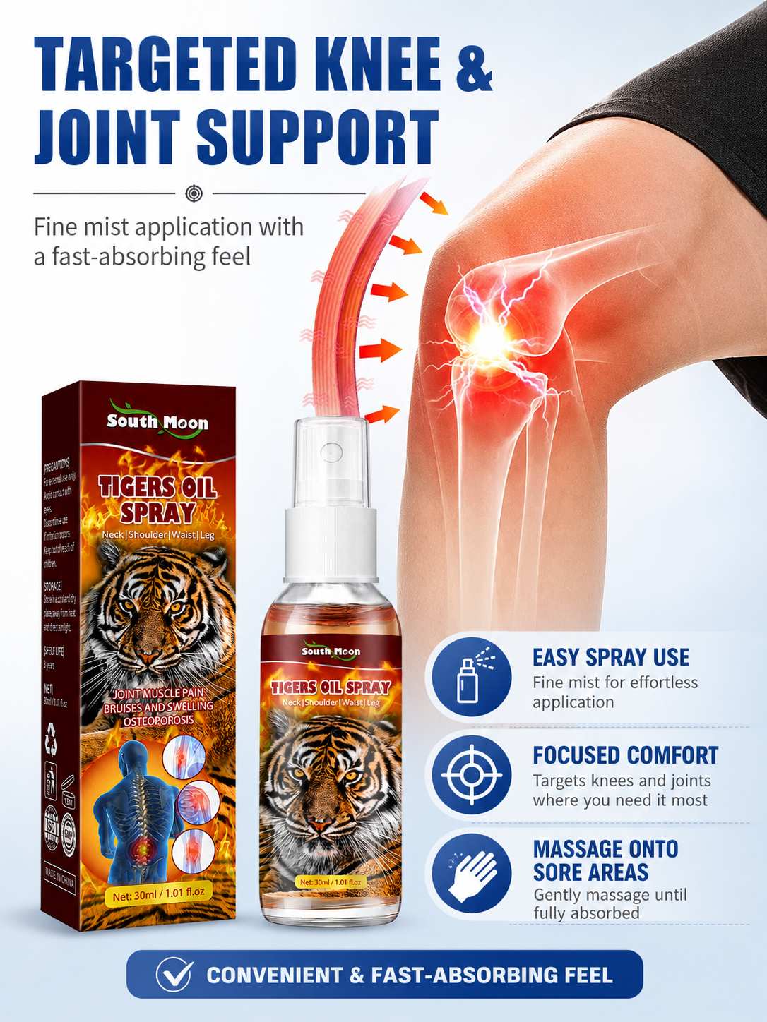 Tiger Oil Spray — Fast-Acting Joint & Muscle Pain Relief