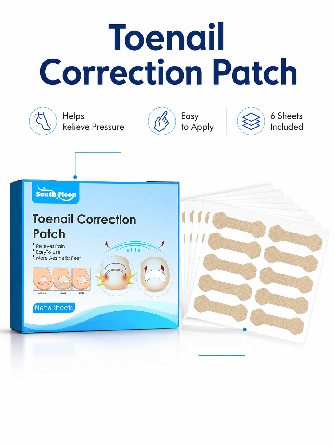 Toenail Straightener Patch – Correct Curved Nails at Home