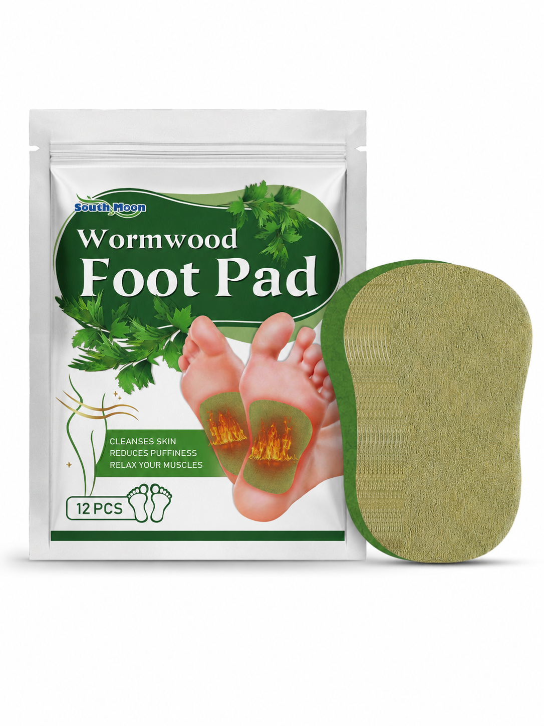 Wormwood Herbal Foot Detox Patches – 12 Pack | South Moon
